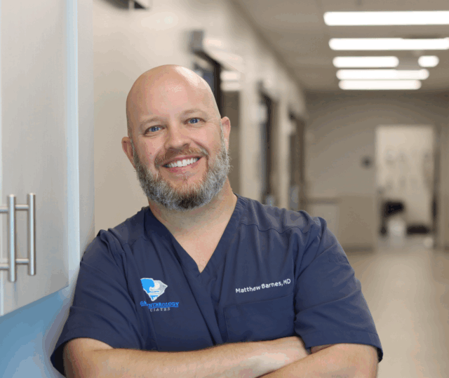 Gastroenterologist, Dr. Matthew Barnes.
