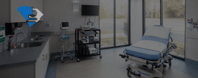 a patient room inside a gastroenterologist office